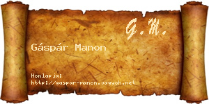 Gáspár Manon névjegykártya